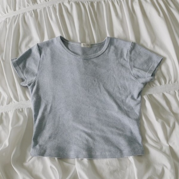 Brandy Melville blue and white tee (rare) - Picture 1 of 2